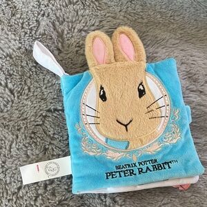 Peter Rabbit Plush Blue Baby Cloth Book Soft Toy Easter Gift